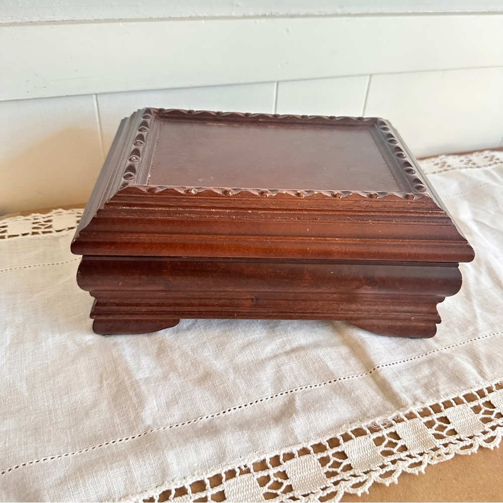 Vintage Wooden Jewelry Box